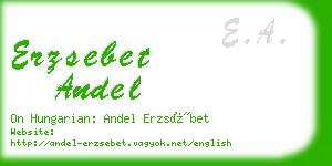 erzsebet andel business card